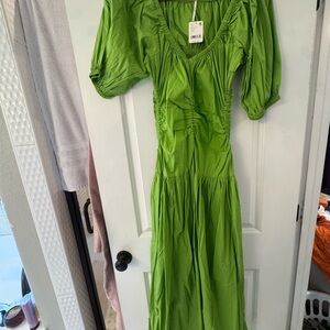 Vibrant Green Long Sleeve Dress